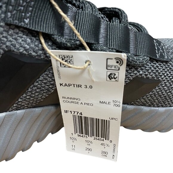 ADIDAS KAPTIR 3.0 LIGHTWEIGHT RUNNING SHOES MENS SIZE 11 BLACK GREY ORANGE NEW main image 8